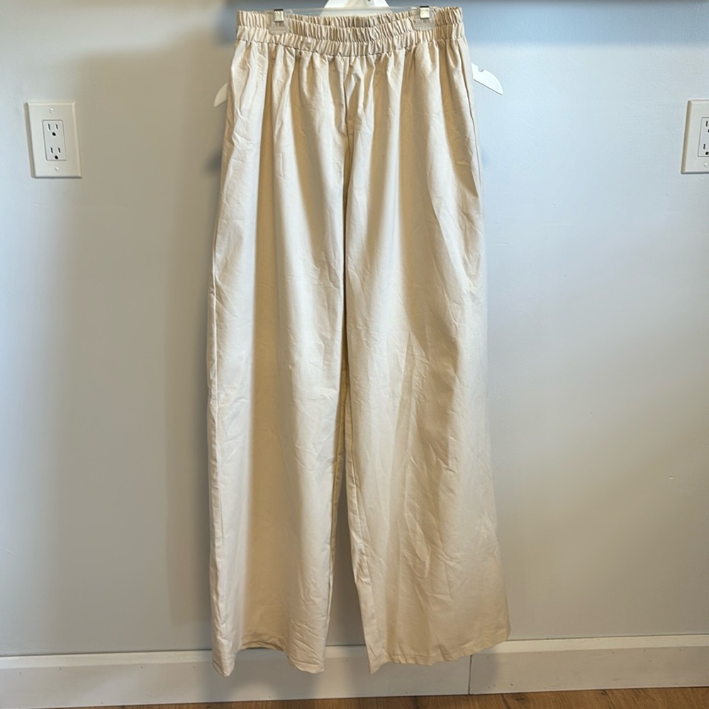 PrettyLittleThing linen blend wide leg pant. - Picture 2 of 8